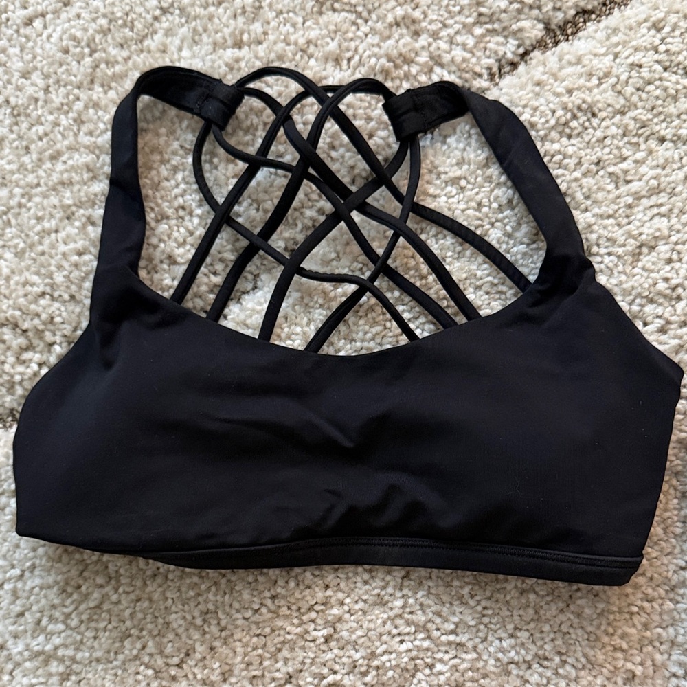Lululemon Black Strappy Sports Bra